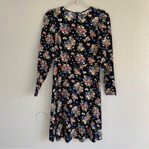 Boden Floral Black Dress